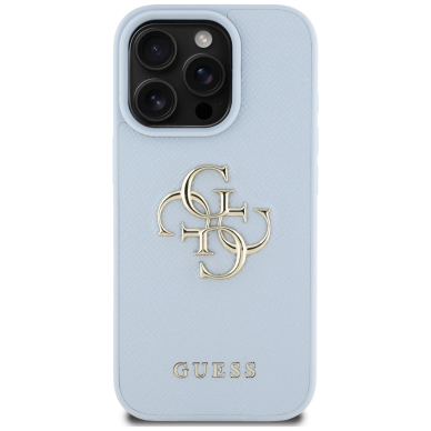 iPhone 16 PRO light blue Big 4G Logo Classic GUESS nugarėlė 2