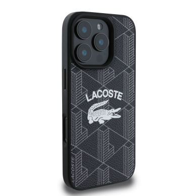iPhone 16 PRO MAX black Magsafe Mono PU Vintage Logo LACOSTE nugarėlė 3