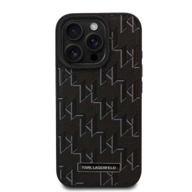 iPhone 16 PRO MAX black Magsafe PU Hot Stamp KARL LAGERFELD nugarėlė 2