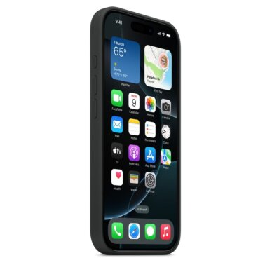 iPhone 16 PRO MAX Black Original Silicone MagSafe nugarėlė MYYT3ZM/A 1