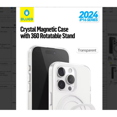 iPhone 16 PRO MAX clear 360 MagSafe Mr. Monkey nugarėlė 5