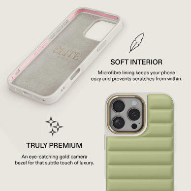 iPhone 16 PRO MAX Elite Light Puffy Gold Matcha BURGA nugarėlė 6