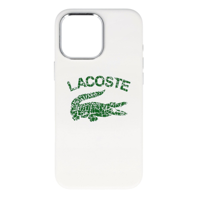 iPhone 16 PRO MAX farine HC Magsafe Silicone Cracked Logo LACOSTE nugarėlė