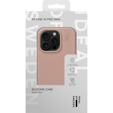 iPhone 16 PRO MAX iDeal Of Sweden nugarėlė Silicone Blush Pink 3