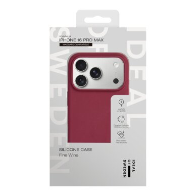 iPhone 16 PRO MAX iDeal Of Sweden Silicone MagSafe Fine Wine nugarėlė 4