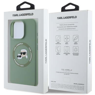 iPhone 16 PRO MAX Khaki Magsafe Silicone KC Heads Ring KARL LAGERFELD nugarėlė 4