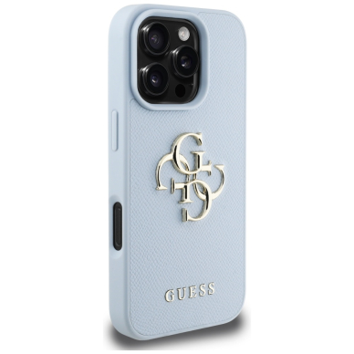 iPhone 16 PRO MAX light blue Big 4G Logo Classic GUESS nugarėlė 3