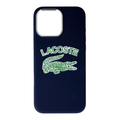 iPhone 16 PRO MAX marine HC Magsafe Silicone Cracked Logo LACOSTE nugarėlė