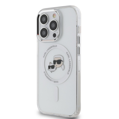 iPhone 16 PRO MAX white Magsafe IML Metal KC Heads KARL LAGERFELD nugarėlė 1