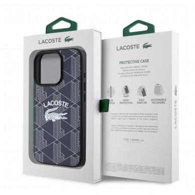 iPhone 16 PRO navy Magsafe Mono PU Vintage Logo LACOSTE nugarėlė 7
