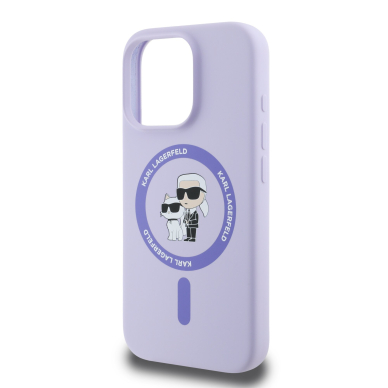 iPhone 16 PRO purple Magsafe Silicone KC Heads Ring KARL LAGERFELD nugarėlė 5