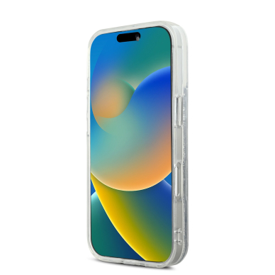 iPhone 16 PRO transparent Magsafe Liquid Glitter KC Heads KARL LAGERFELD nugarėlė 4