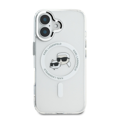 iPhone 16 white Magsafe IML Metal KC Heads KARL LAGERFELD nugarėlė 2