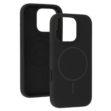 iPhone 16e black SLIM SILICONE MagSafe nugarėlė 3