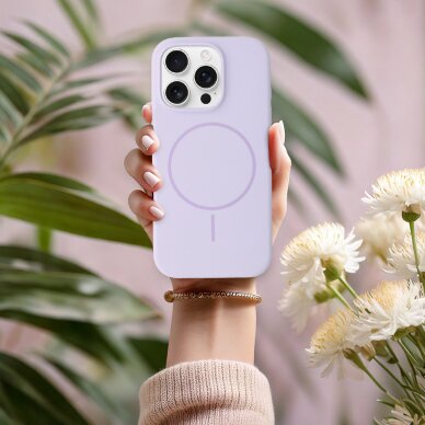 iPhone 16e purple SLIM SILICONE MagSafe nugarėlė 6