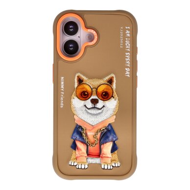 iPhone 17 beige NIMMY Shiba with Glasses nugarėlė