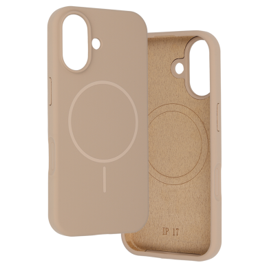 iPhone 17 beige SLIM SILICONE MagSafe nugarėlė 3