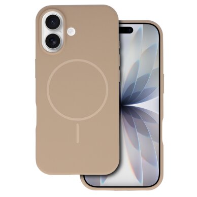 iPhone 17 beige SLIM SILICONE MagSafe nugarėlė