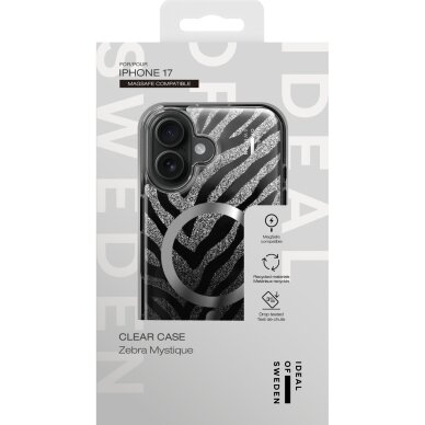 iPhone 17 iDeal Of Sweden Clear Zebra Mystique MagSafe nugarėlė 2