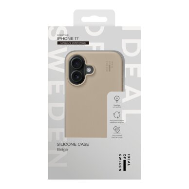 iPhone 17 iDeal Of Sweden Silicone MagSafe Beige nugarėlė 4
