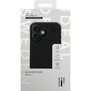iPhone 17 iDeal Of Sweden Silicone MagSafe Black nugarėlė 4 iPhone 17 iDeal Of Sweden Silicone MagSafe Black nugarėlė 4