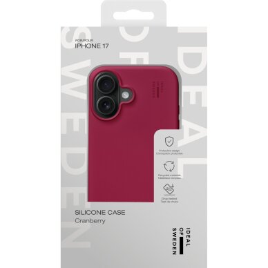 iPhone 17 iDeal Of Sweden Silicone MagSafe Cranberry nugarėlė 3