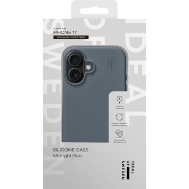 iPhone 17 iDeal Of Sweden Silicone MagSafe Midnight Blue nugarėlė 4