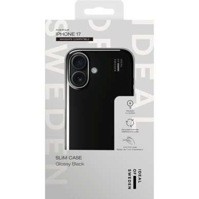 iPhone 17 iDeal Of Sweden Slim MagSafe Glossy Black nugarėlė 3