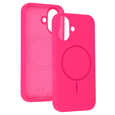 iPhone 17 pink SLIM SILICONE MagSafe nugarėlė 3