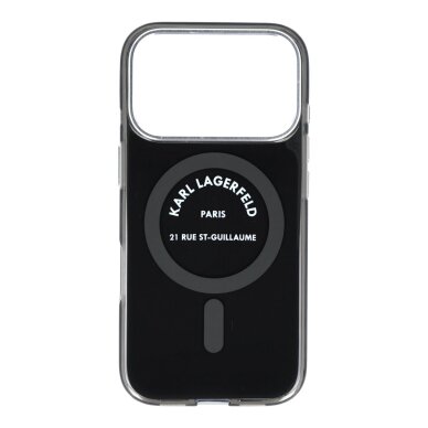 iPhone 17 PRO black MagSafe IML Karl RSG Logo KARL LAGERFELD nugarėlė