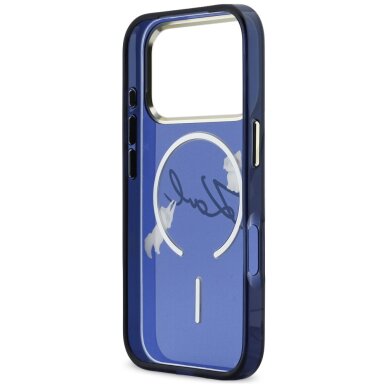 iPhone 17 PRO blue MagSafe IML Choupette Karl Script Logo KARL LAGERFELD nugarėlė 6