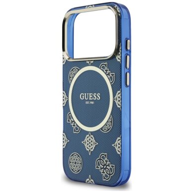 iPhone 17 PRO blue MagSafe IML Peony Dot GUESS nugarėlė 5