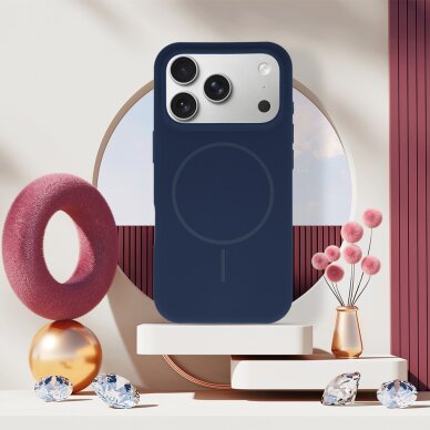 iPhone 17 PRO dark blue SLIM SILICONE MagSafe nugarėlė 5
