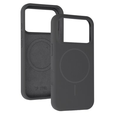 iPhone 17 PRO graphite SLIM SILICONE MagSafe nugarėlė 1