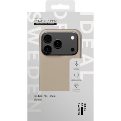 iPhone 17 PRO iDeal Of Sweden Silicone MagSafe Beige nugarėlė 4 iPhone 17 PRO iDeal Of Sweden Silicone MagSafe Beige nugarėlė 4