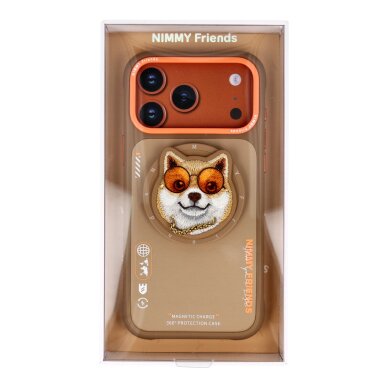 iPhone 17 PRO MAX beige NIMMY MagSafe Shiba with Glasses nugarėlė 1