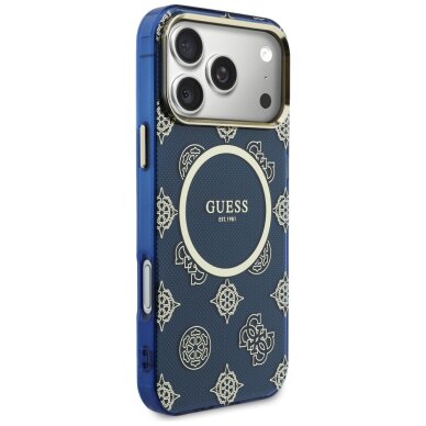 iPhone 17 PRO MAX blue MagSafe IML Peony Dot GUESS nugarėlė 3