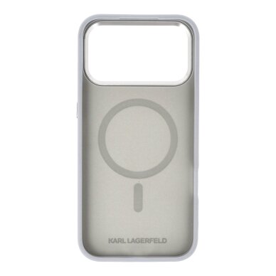 iPhone 17 PRO MAX grey MagSafe PU Karl RSG Logo KARL LAGERFELD nugarėlė 1