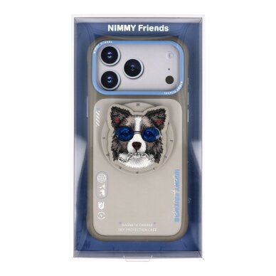 iPhone 17 PRO MAX grey NIMMY MagSafe Border Collie with Glasses nugarėlė 2 iPhone 17 PRO MAX grey NIMMY MagSafe Border Collie with Glasses nugarėlė 2