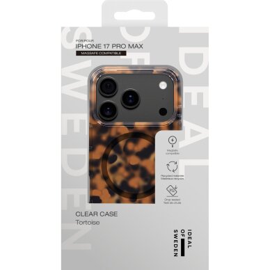 iPhone 17 PRO MAX iDeal Of Sweden Clear nugarėlė MagSafe Tortoise 1