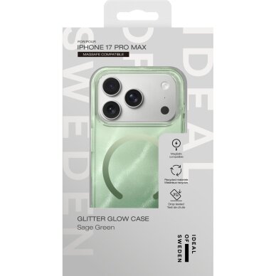 iPhone 17 PRO MAX iDeal Of Sweden Clear Sage Green MagSafe nugarėlė 2