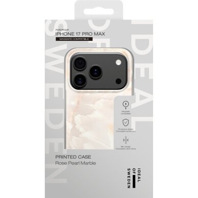 iPhone 17 PRO MAX iDeal Of Sweden nugarėlė MagSafe Rose Pearl Marble 1