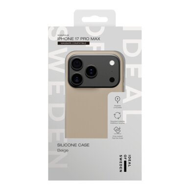 iPhone 17 PRO MAX iDeal Of Sweden Silicone MagSafe Beige nugarėlė 4