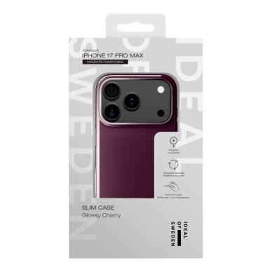 iPhone 17 PRO MAX iDeal Of Sweden Slim MagSafe Glossy Cherry nugarėlė 3