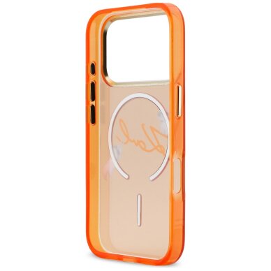 iPhone 17 PRO MAX orange MagSafe IML Choupette Karl Script Logo KARL LAGERFELD nugarėlė 6