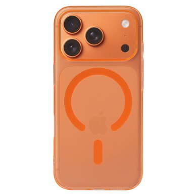 iPhone 17 PRO MAX orange SLIM CLEAR MAG nugarėlė