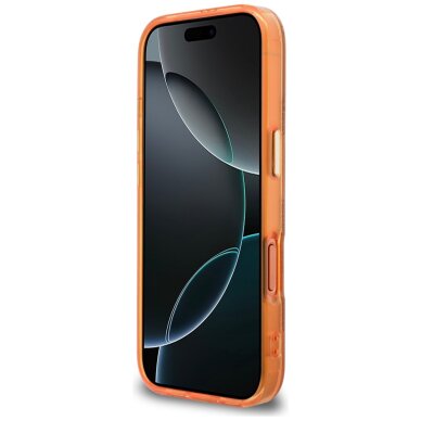 iPhone 17 PRO orange MagSafe IML Peony Dot GUESS nugarėlė 4
