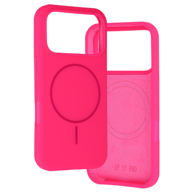 iPhone 17 PRO pink SLIM SILICONE MagSafe nugarėlė 3