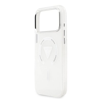 iPhone 17 PRO transparent MagSafe IML Gradient Triangle Logo GUESS nugarėlė