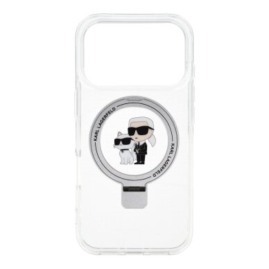 iPhone 17 PRO white Ring Stand MagSafe Karl and Choupette KARL LAGERFELD nugarėlė